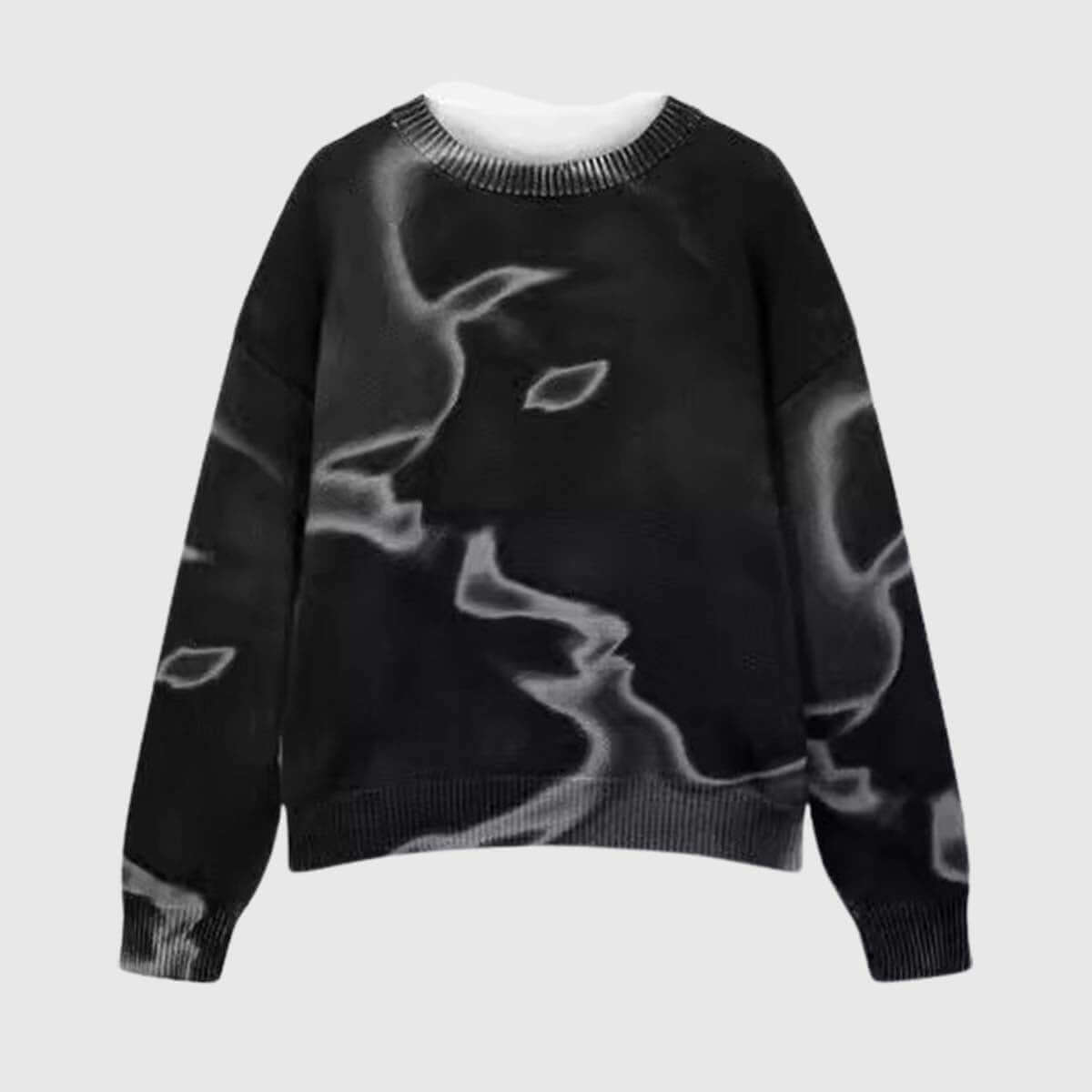 Style Core Aesthetics, New Style Trends Y2K Print Knit Sweater Style Core Aesthetics, New Style Trends Y2K Print Knit Sweater