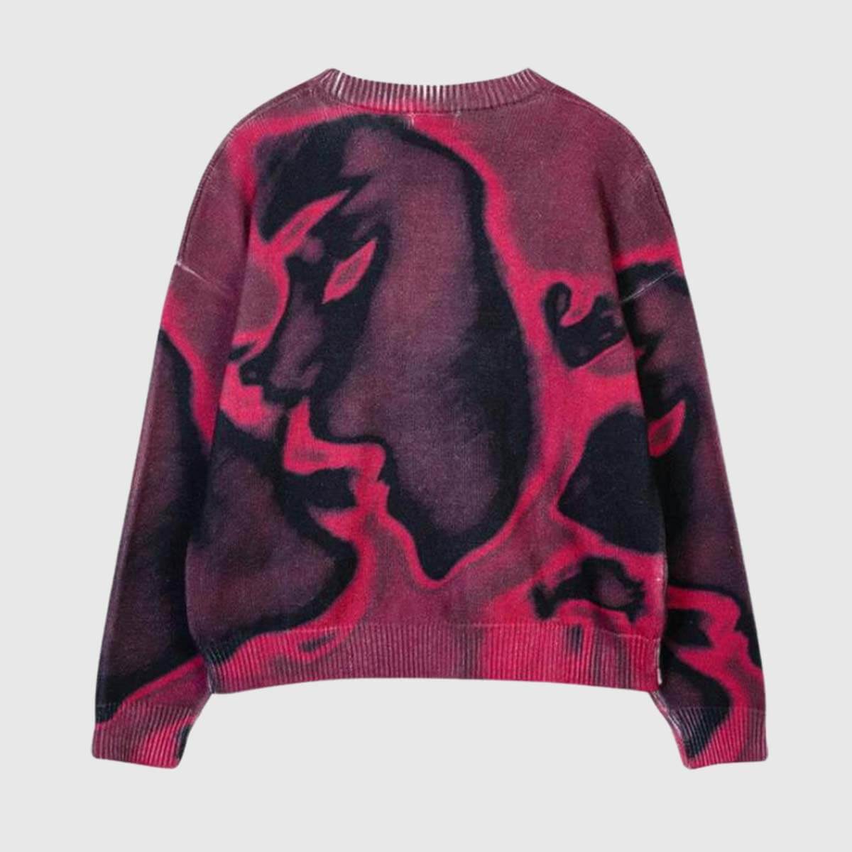 Style Core Aesthetics, New Style Trends Y2K Print Knit Sweater Style Core Aesthetics, New Style Trends Y2K Print Knit Sweater