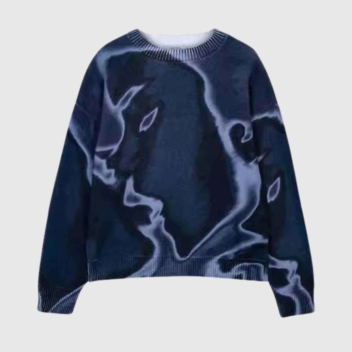 Style Core Aesthetics, New Style Trends Y2K Print Knit Sweater Style Core Aesthetics, New Style Trends Y2K Print Knit Sweater