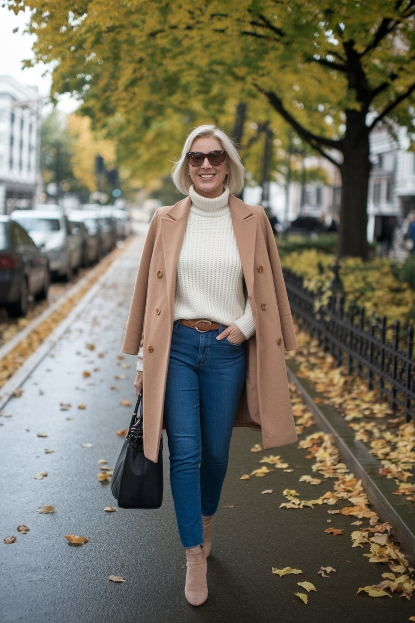 Stylish Autumn Outfits for Women Over 40 This Season outfit idea