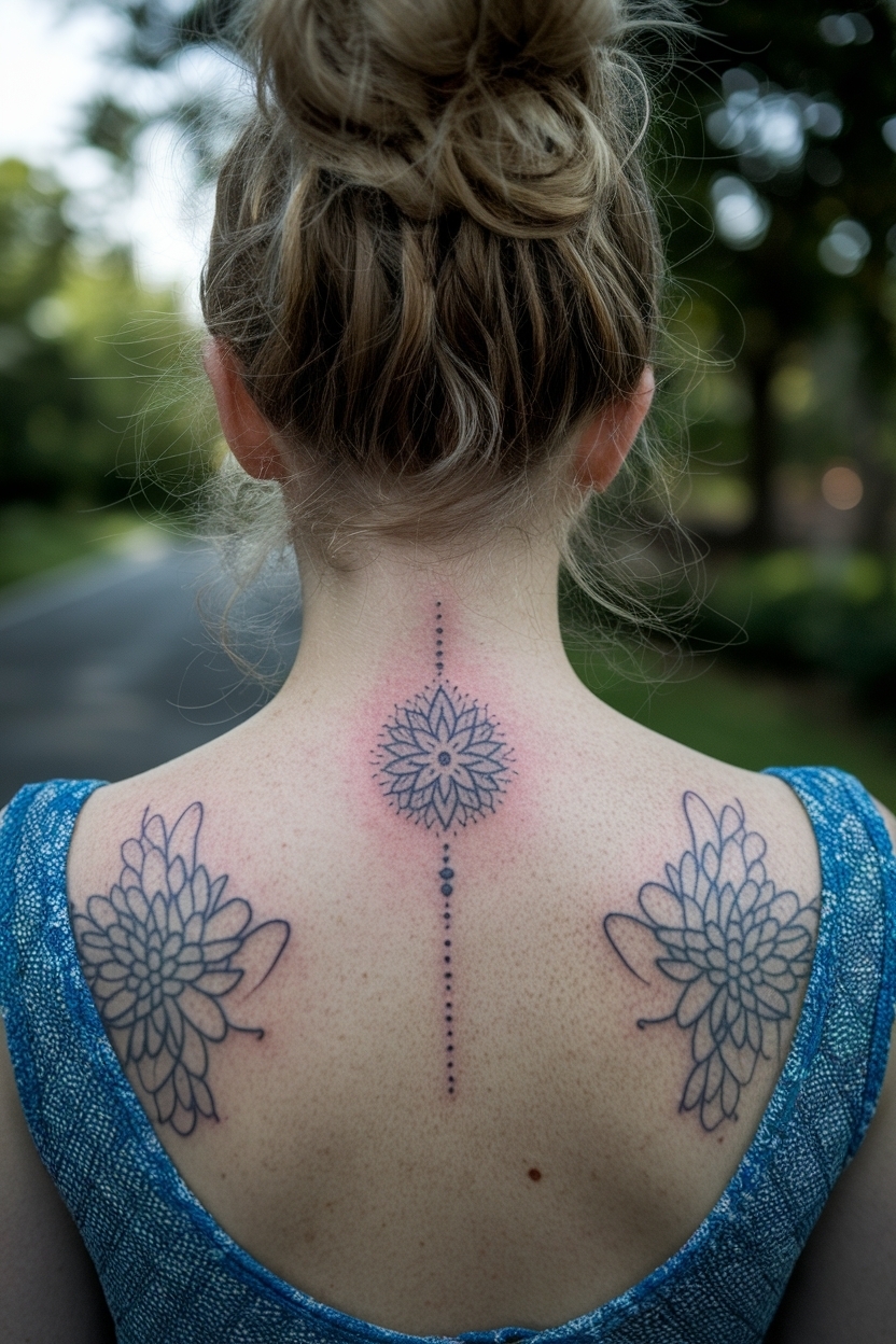 Back of Neck Tattoos for Women Unique: Stand Out in Style outfit idea