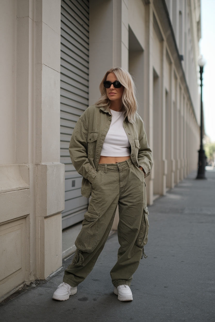 Baggy Cargo Pants Outfit Woman: Chic and Comfortable Looks outfit idea