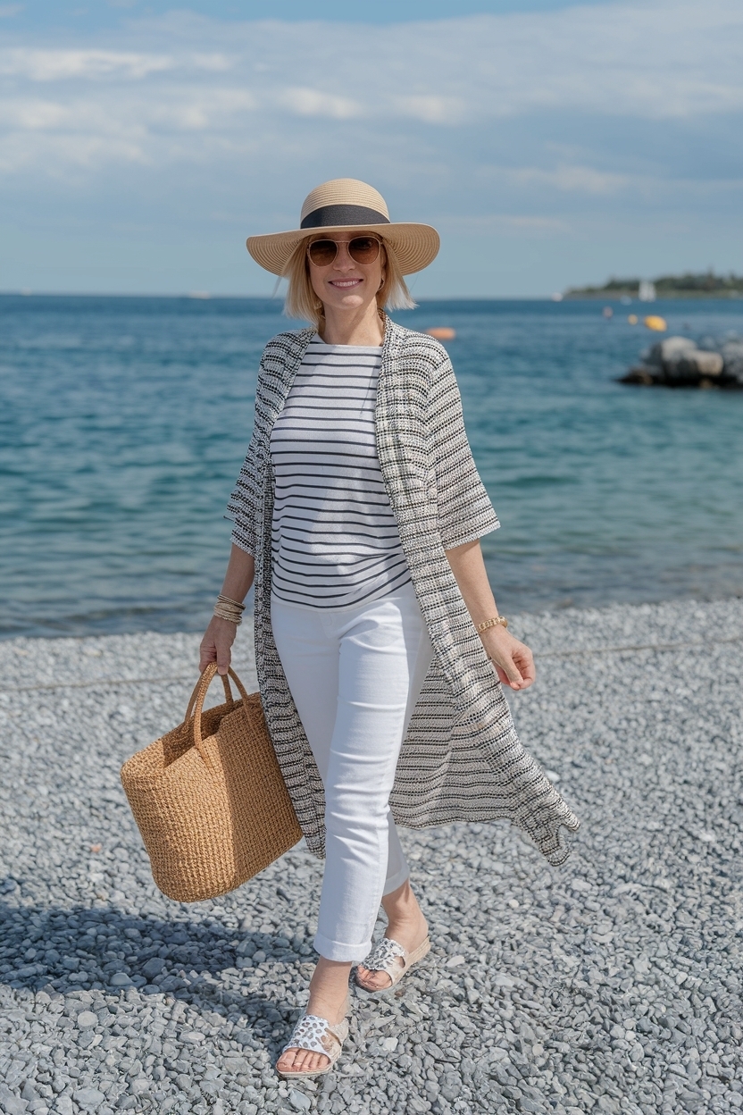 Beach Outfit Women Over 30 That Are Chic and Comfortable outfit idea