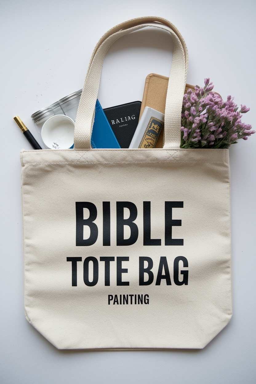 Bible Tote Bag Painting Ideas for Creative Souls outfit idea