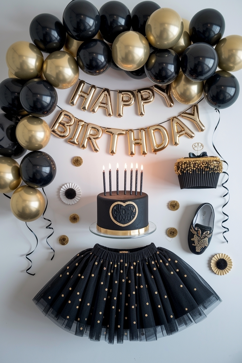 Black and Gold Birthday Outfit for a Glamorous Look outfit idea