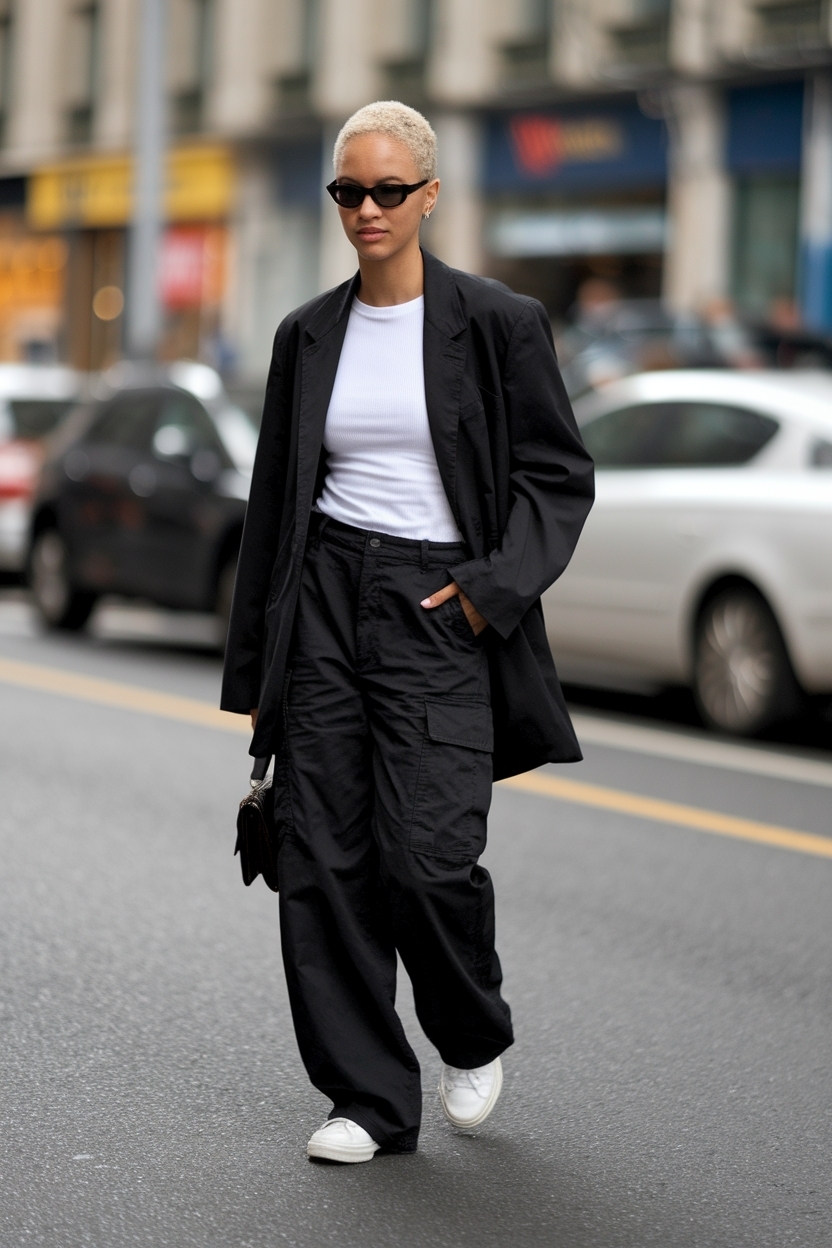 Black Cargo Pants Outfit Street Style: Urban Chic Looks outfit idea