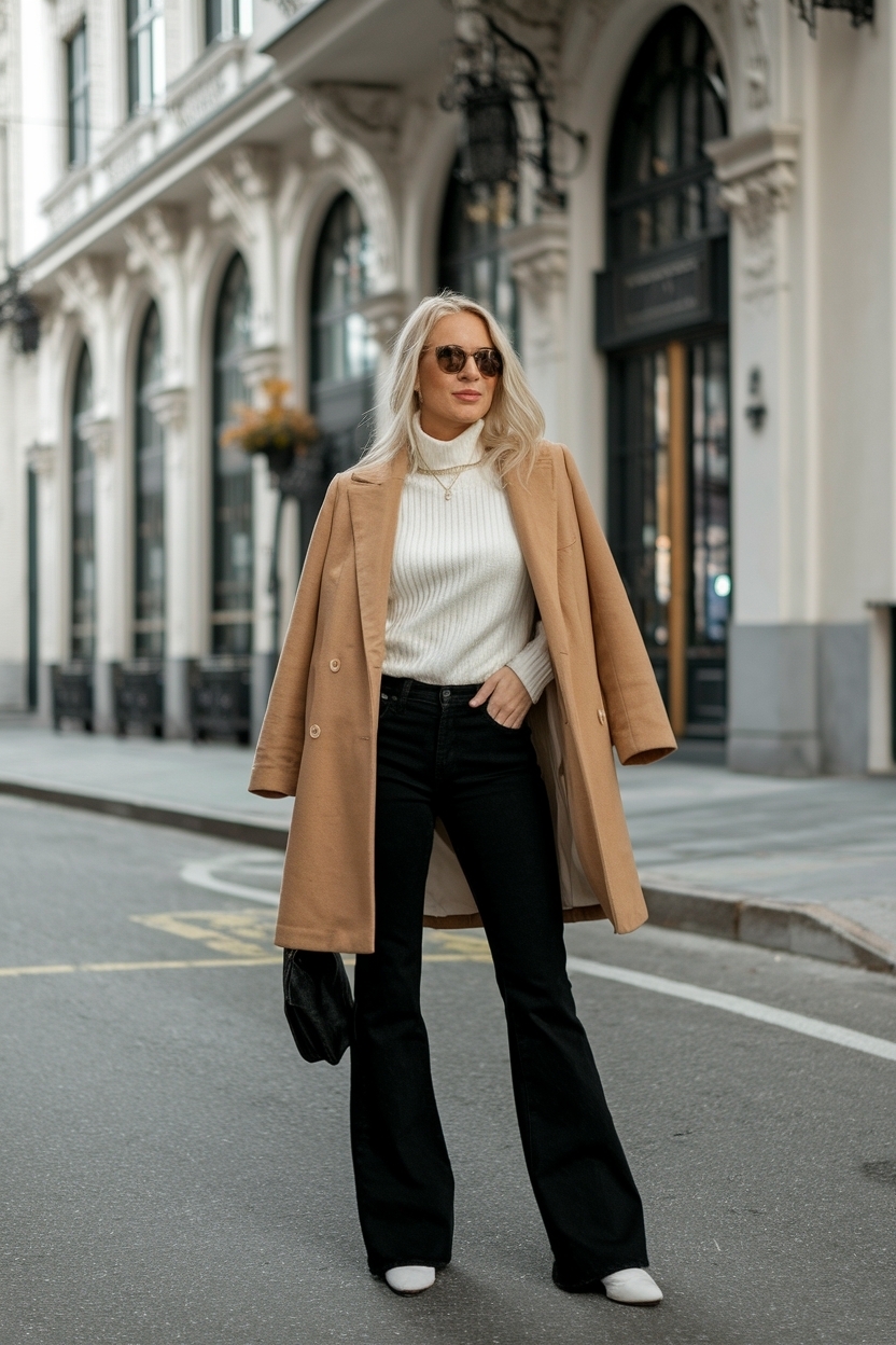 Casual Black Flare Jeans Outfit for Everyday Wear outfit idea