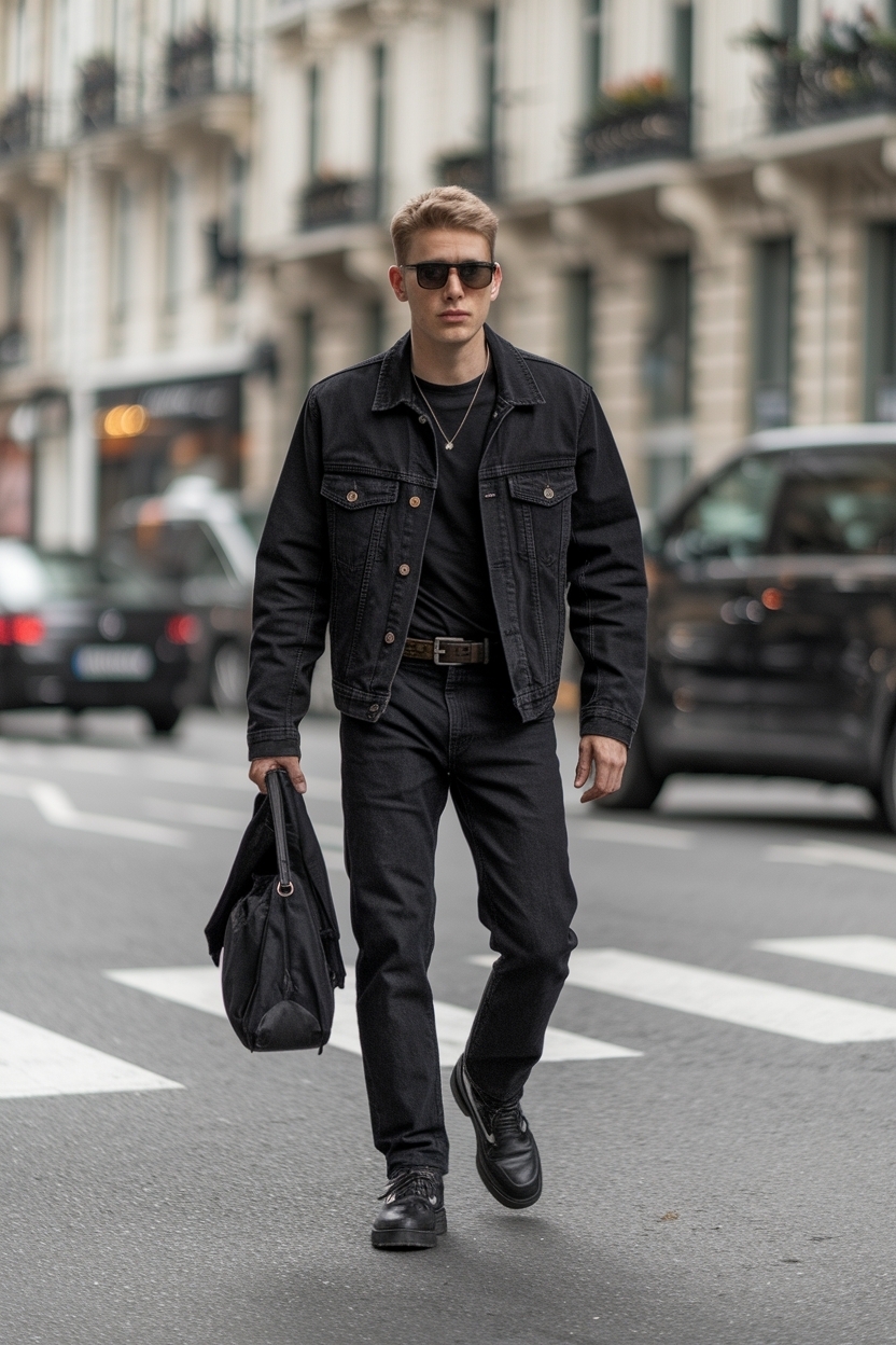 Black Jeans Outfit Mens Street Fashion: Edgy and Cool outfit idea
