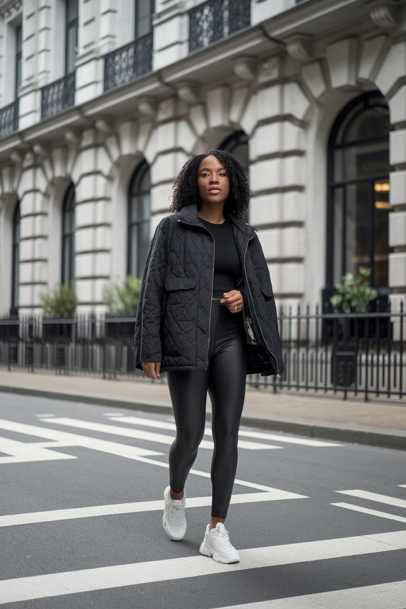 Black Leggings Outfit Black Women: Comfort Meets Fashion outfit idea