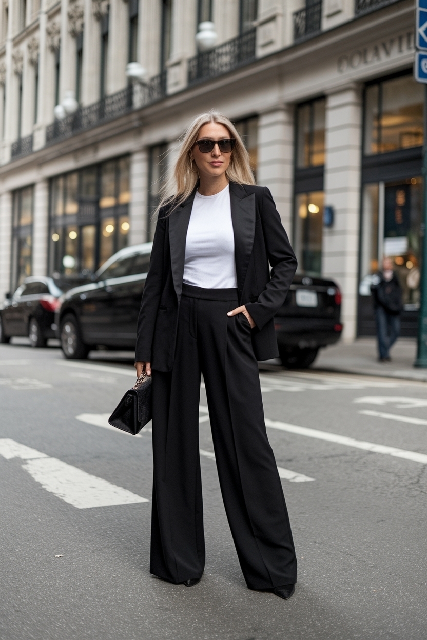 Black Wide Leg Pants Outfit: Effortless Elegance for All outfit idea