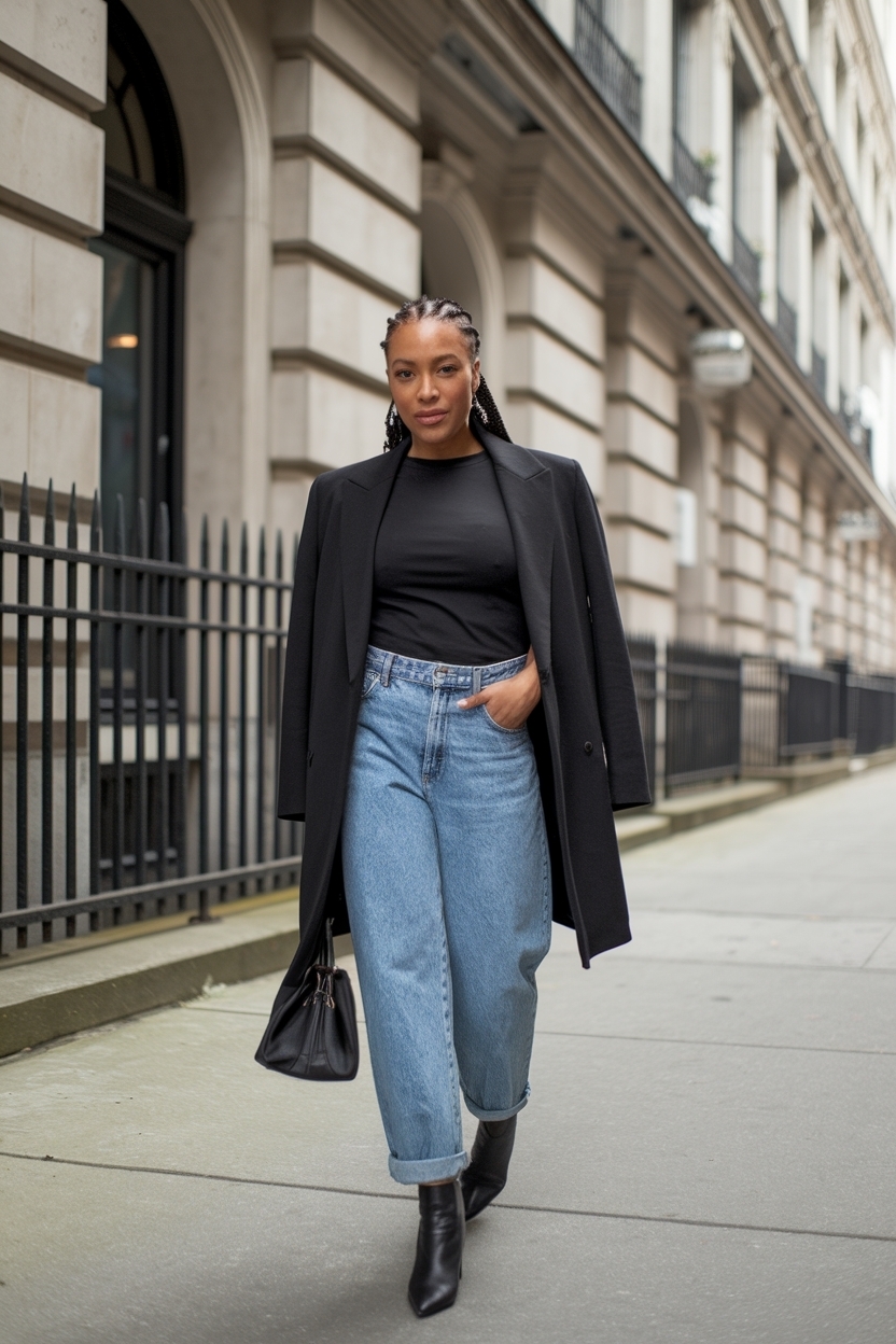 Boyfriend Jeans Outfit Black Women: Casual Yet Stylish outfit idea