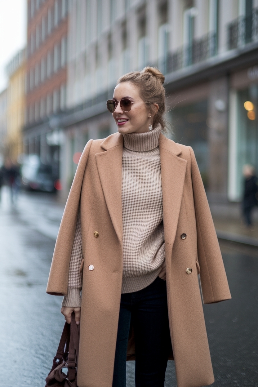 Camel Coat Outfit Winter Style: Elegance in Layers outfit idea