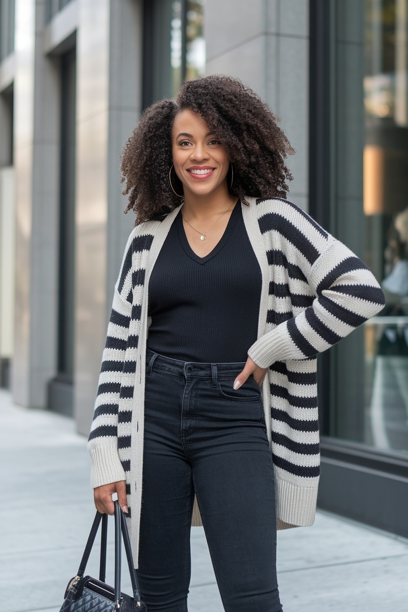 Cardigan Top Outfit Black Women: Versatile Layering Options outfit idea