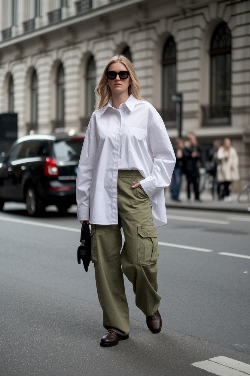 Cargo Pants Oversized Shirt Outfit Women: Perfect Pairings outfit idea
