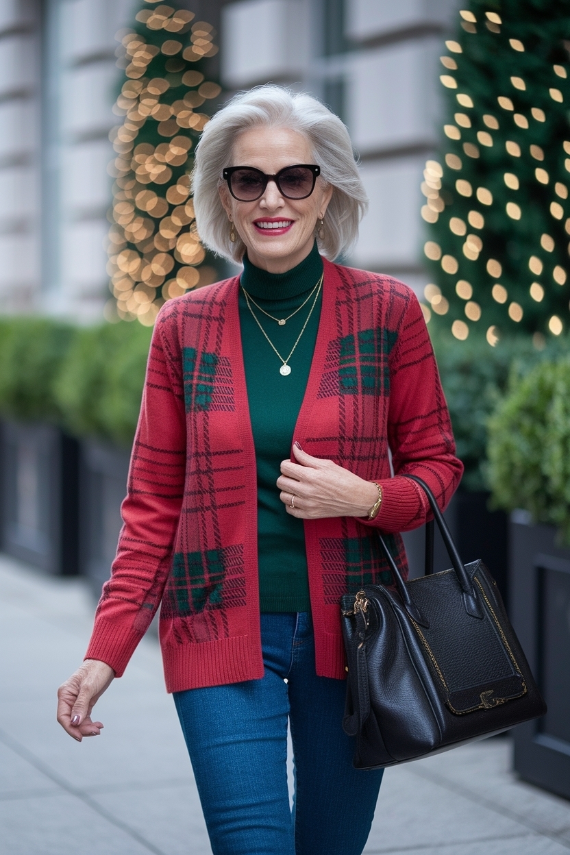 Casual Holiday Outfits for Women Over 50: Festive Wear outfit idea