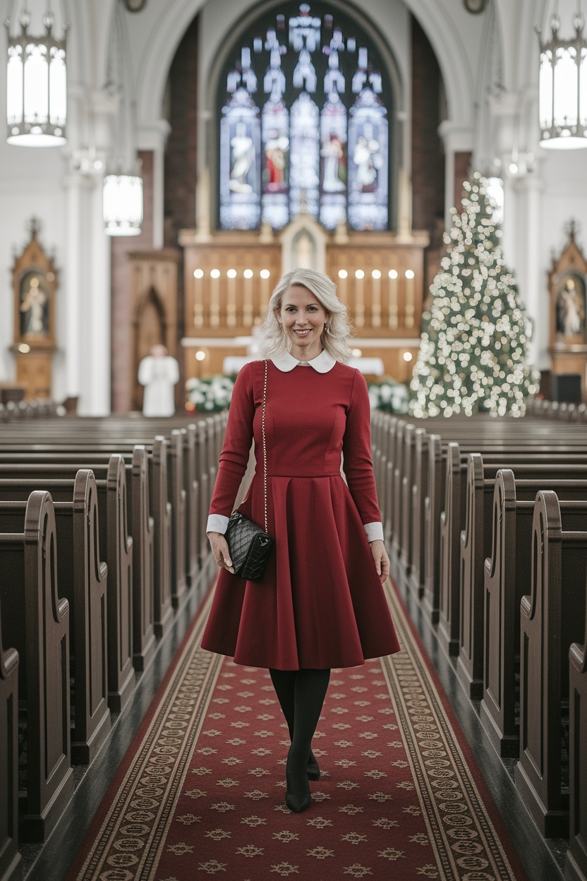 Classy Christmas Church Outfit for Women outfit idea