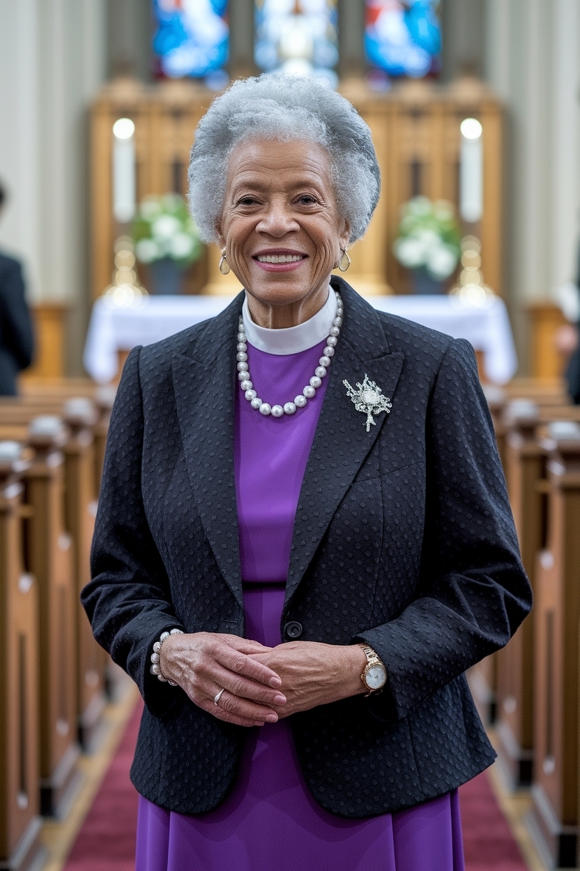 7. Vintage Church Outfit Black Women Grandma Looks outfit idea