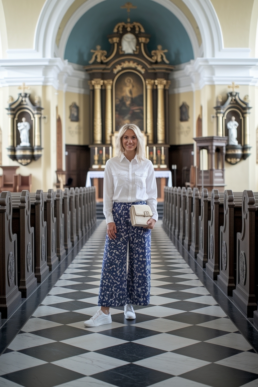 Casual Church Outfit with Sneakers for Women: Comfort Meets Style outfit idea