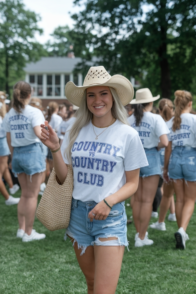 Country vs Country Club Outfit Spirit Week: Style Face-off outfit idea
