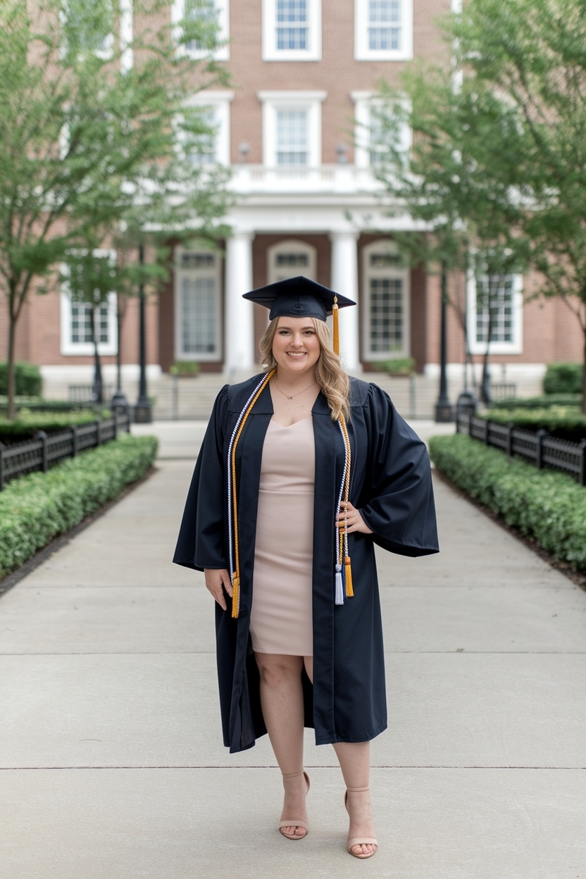 Dress for Oversize Women Graduation: Chic Ideas outfit idea