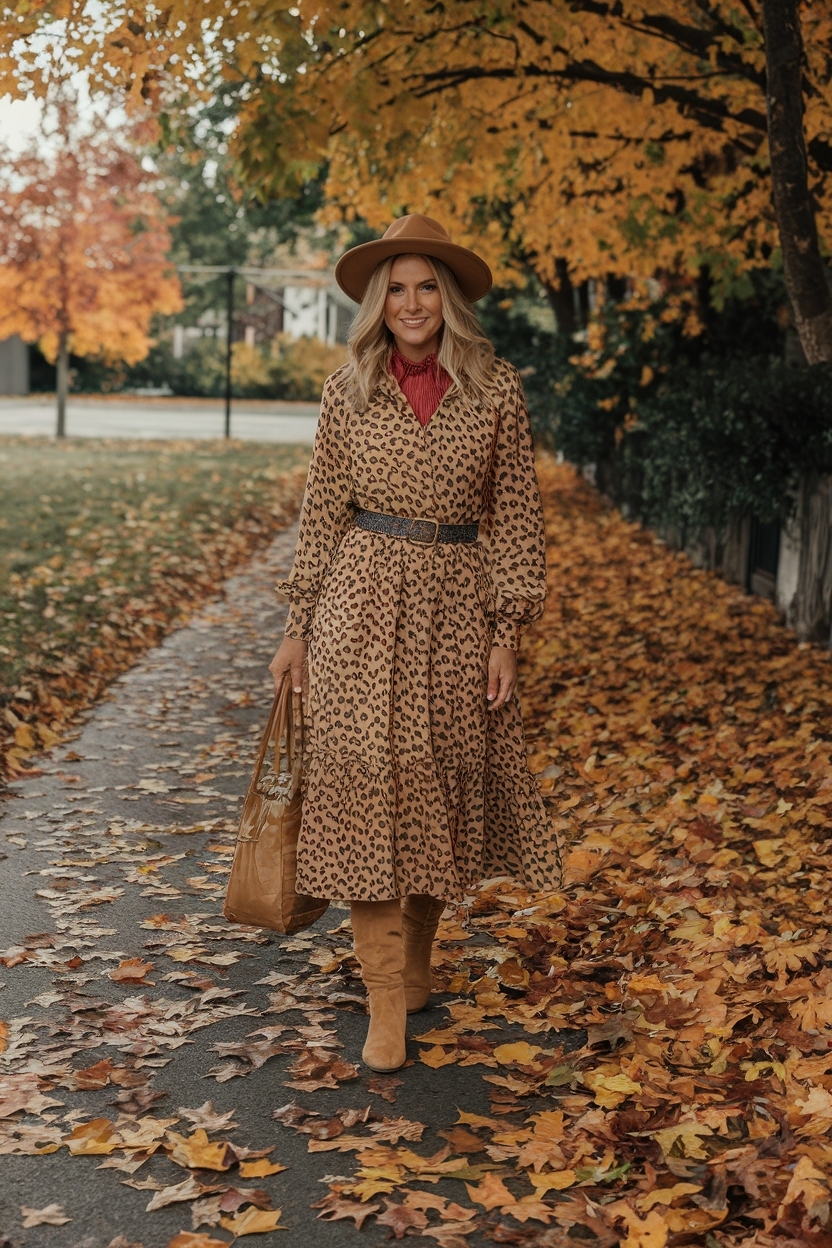 Incorporating Fall Cheetah Print Wallpaper in Decor outfit idea