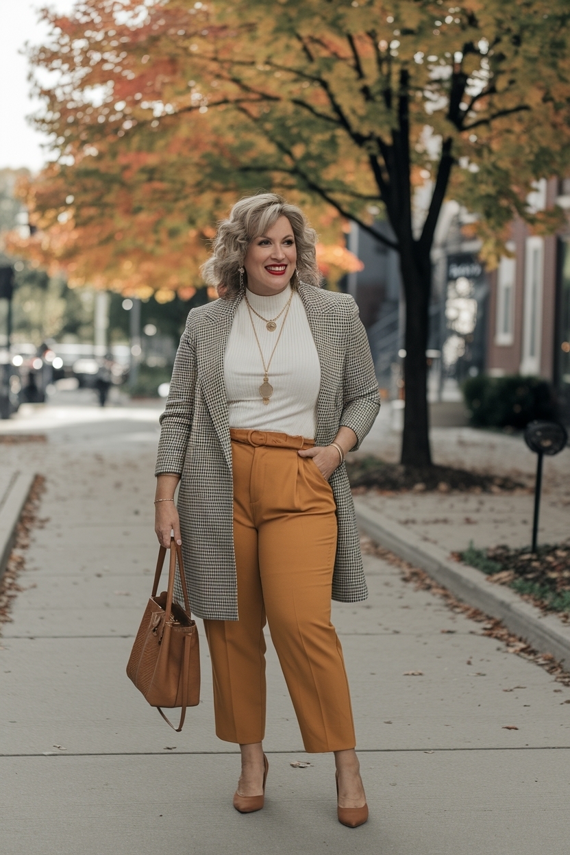 Fall Outfits Women Over 40 Casual Curvy: Flattering Looks outfit idea