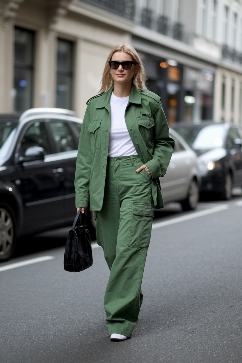 Green Cargo Pants Outfit Street Style: Stand Out Looks outfit idea