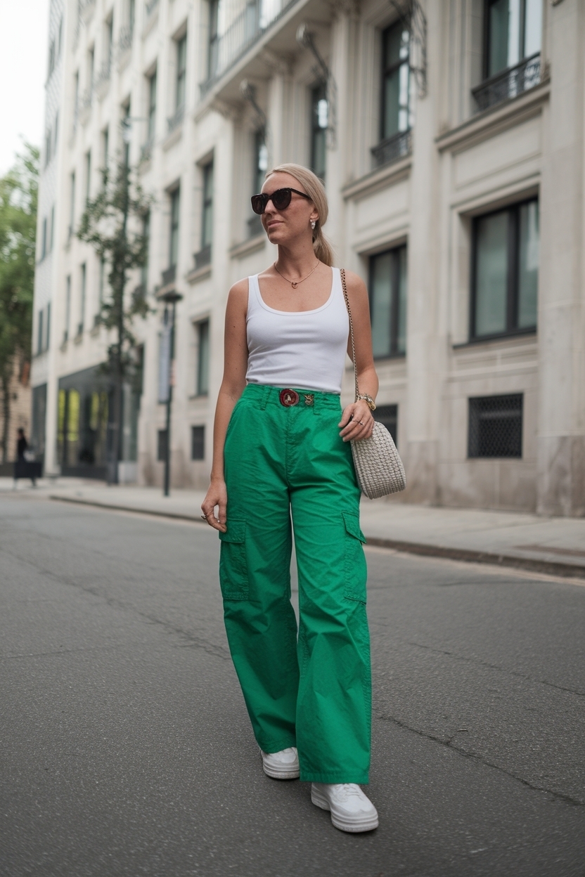 H2: Fresh Green Cargo Pants Outfit Summer Vibes You’ll Love outfit idea
