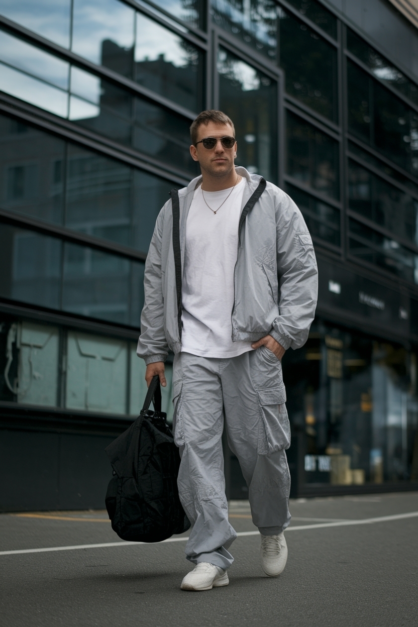 Grey Cargo Pants Outfit Men: Versatile Shades for All outfit idea