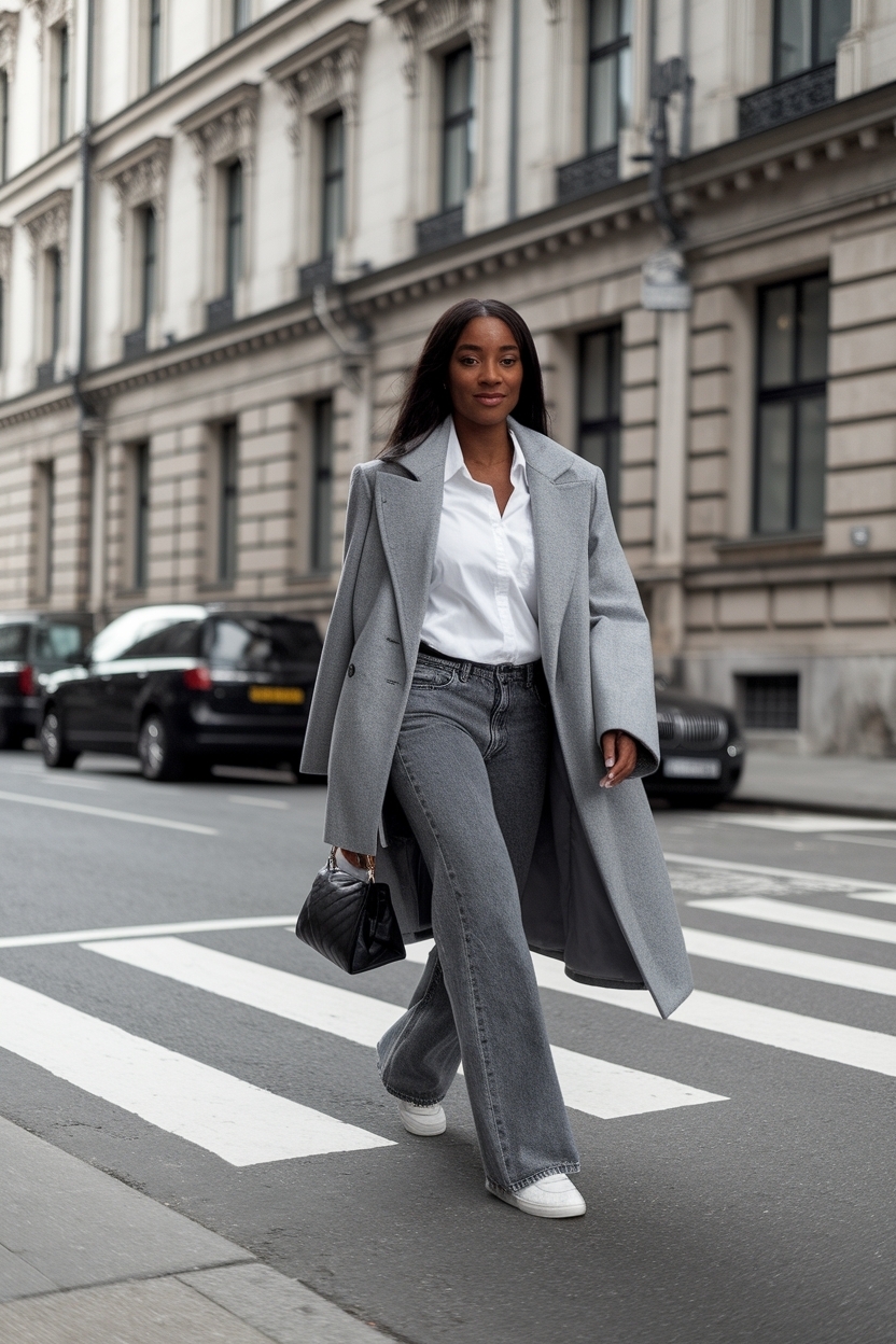 Grey Jeans Outfit Black Women: Timeless Wardrobe Essential outfit idea