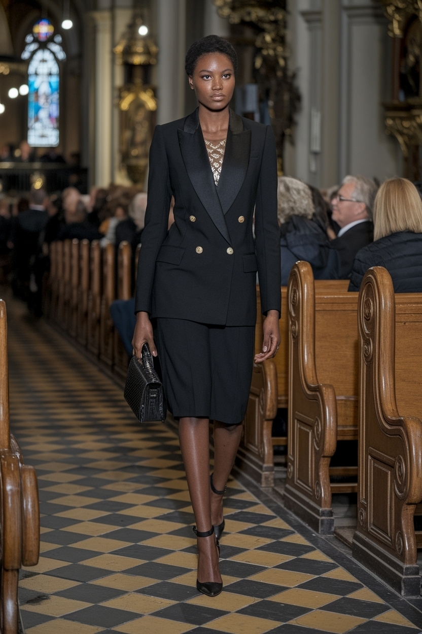 Chic Heels Outfit Options for Black Women at Church outfit idea