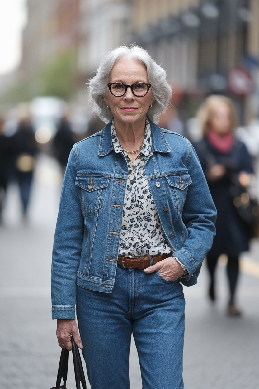 Jeans Outfit Older Women Over 50: Flattering Fits outfit idea