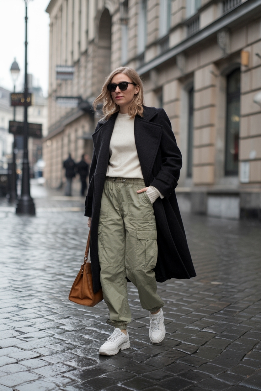 Khaki Cargo Pants Outfit Winter: Effortless and Stylish Choices outfit idea