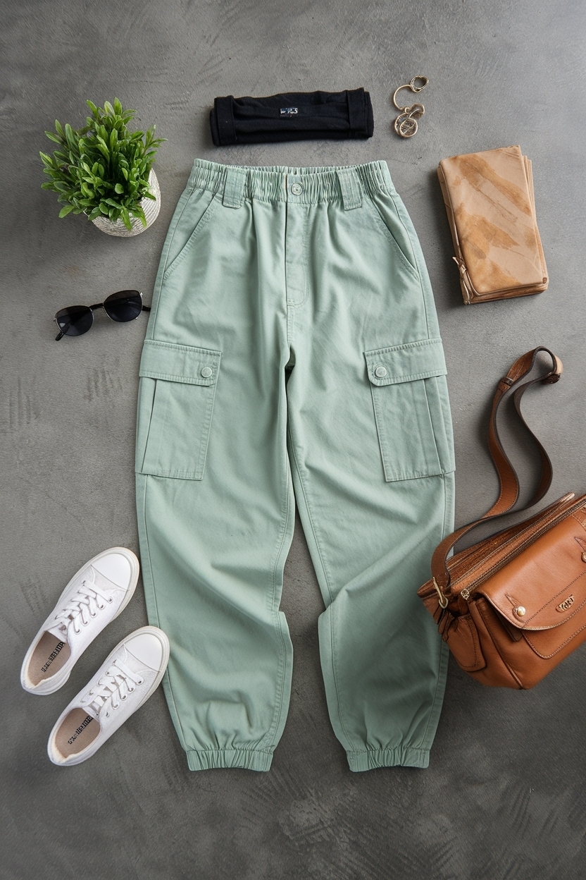 H2: Light Green Cargo Pants Outfit: A Soft Approach to Style outfit idea