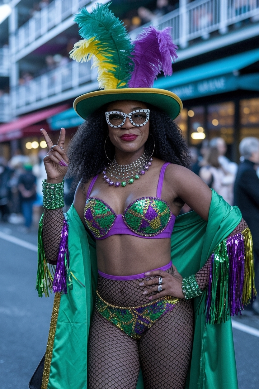 Trendy Mardi Gras Outfits Black Women Baddie outfit idea