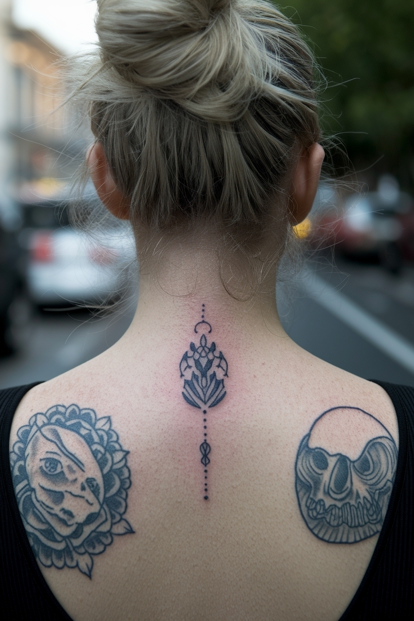 Neck Tattoos Women Back of: Exploring Popular Choices outfit idea