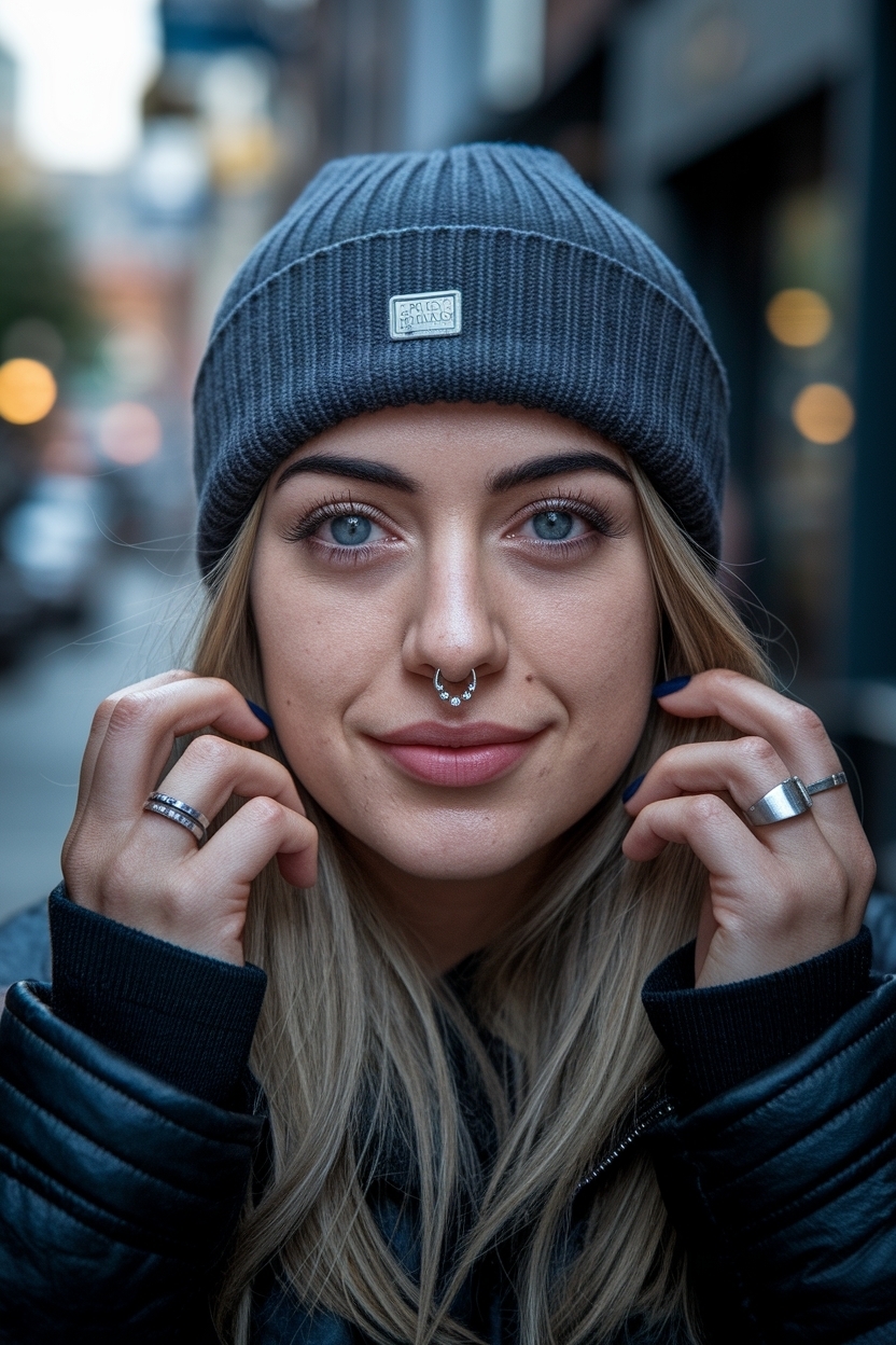 Nose Piercing on Both Sides: Bold and Beautiful outfit idea