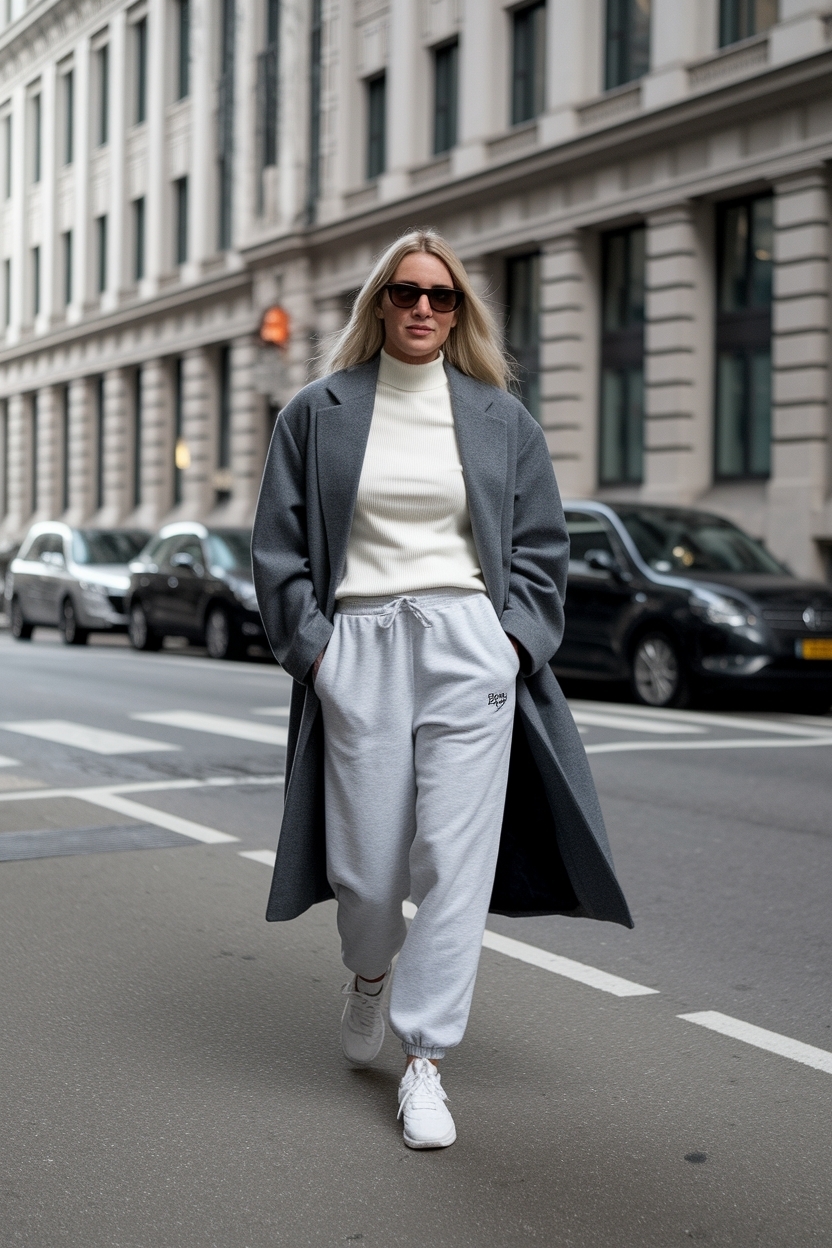 Outfit Ideas with Grey Sweatpants: Chill and Chic outfit idea