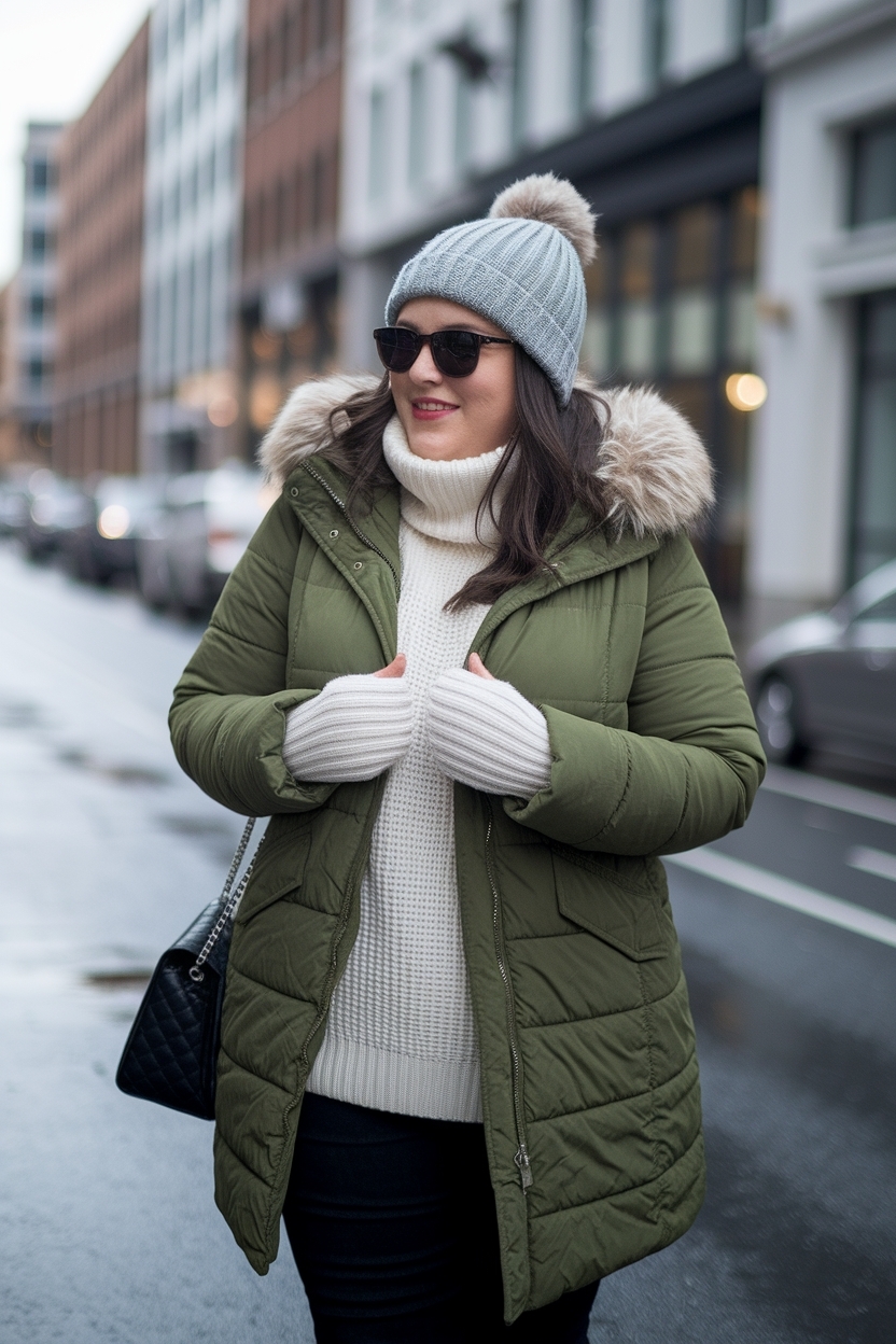Plus Size Winter Outfits Cold Weather: Flattering and Warm outfit idea