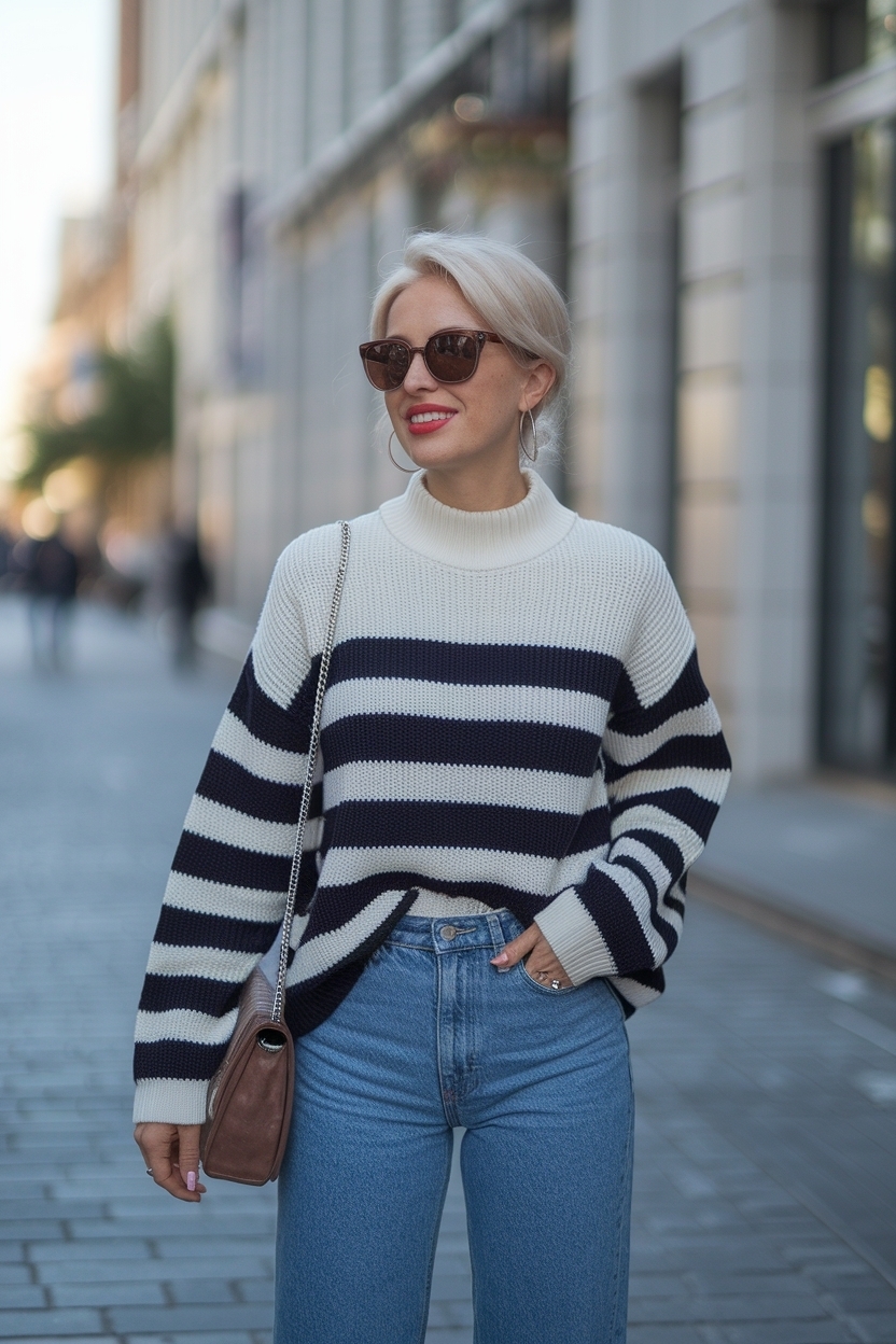 Pull Over and Jeans Outfit Women: Casual Yet Chic outfit idea