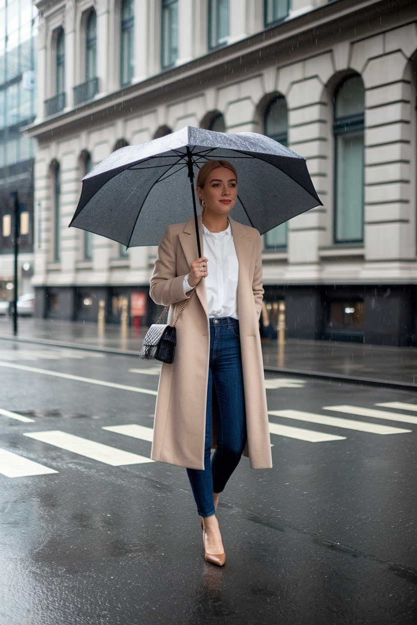 Rainy Day Business Casual Outfits: Stay Stylish and Dry outfit idea
