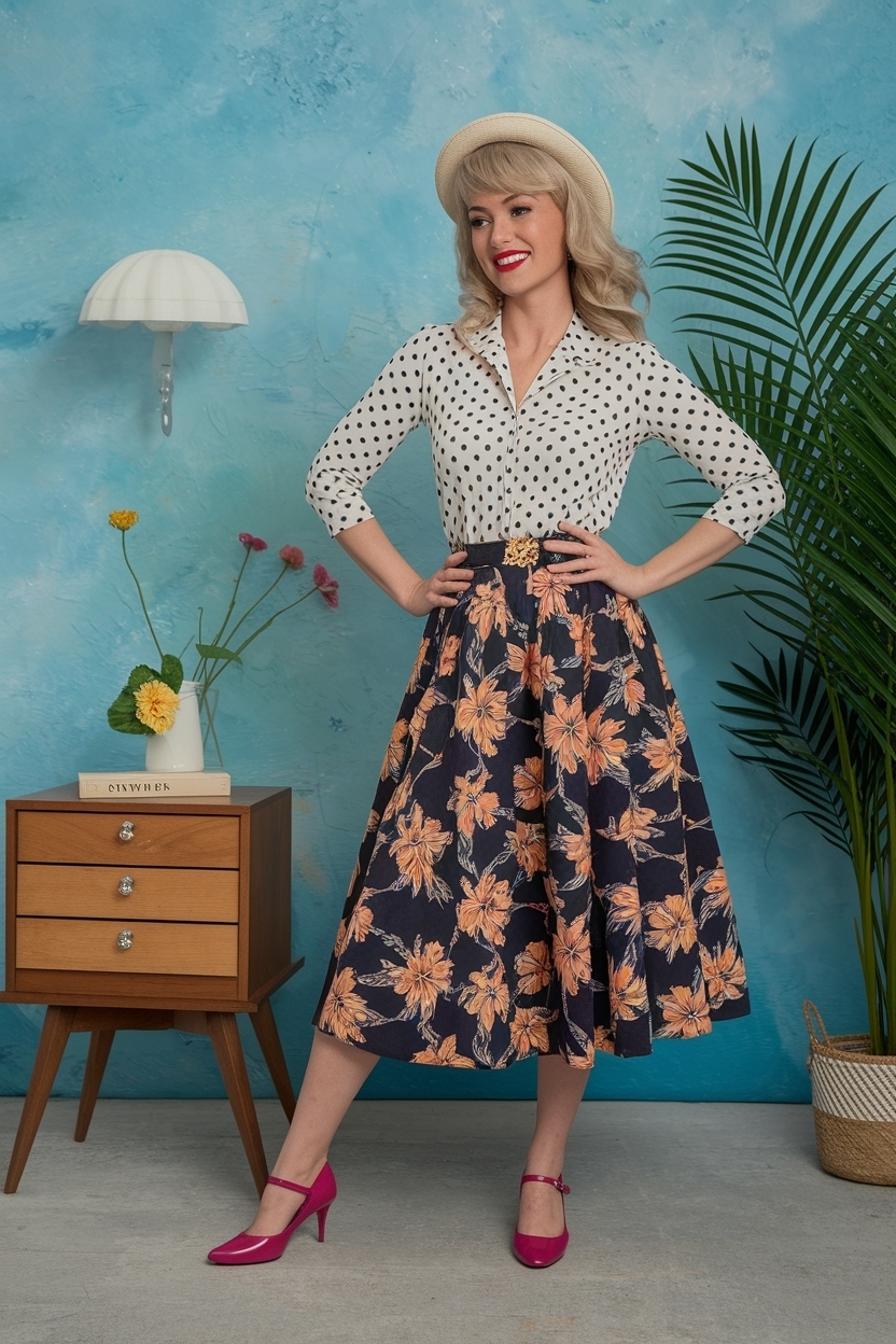 Retro Style Outfits Vintage Fashion: Nostalgic Trends outfit idea