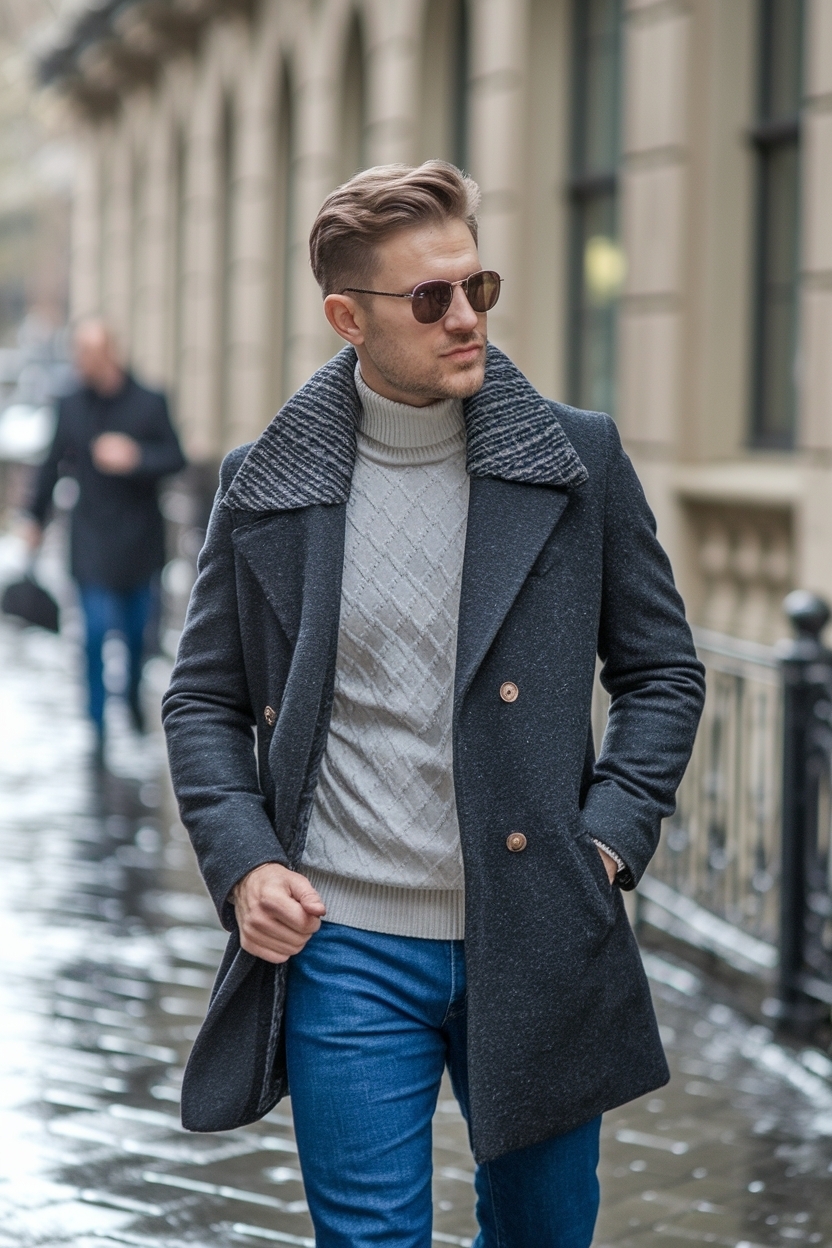 Semi Formal Men Outfit Winter: Classy and Comfortable outfit idea