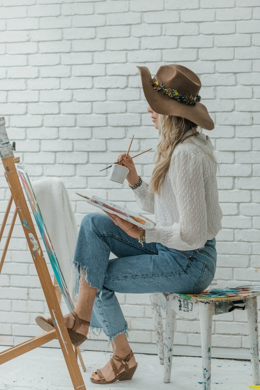 Sip and Paint Outfit Ideas for Creative Nights outfit idea