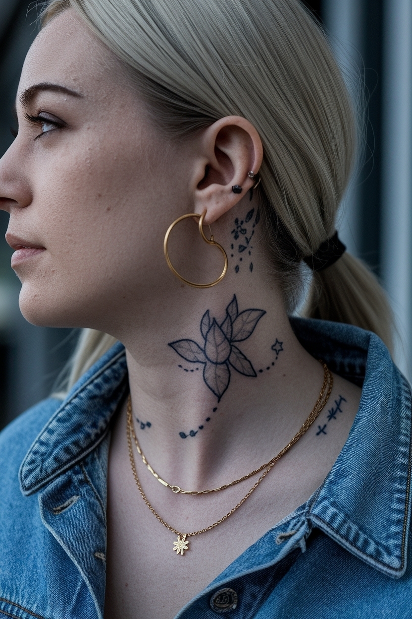 Small Neck Tattoos for Women: Perfect for Minimalists outfit idea