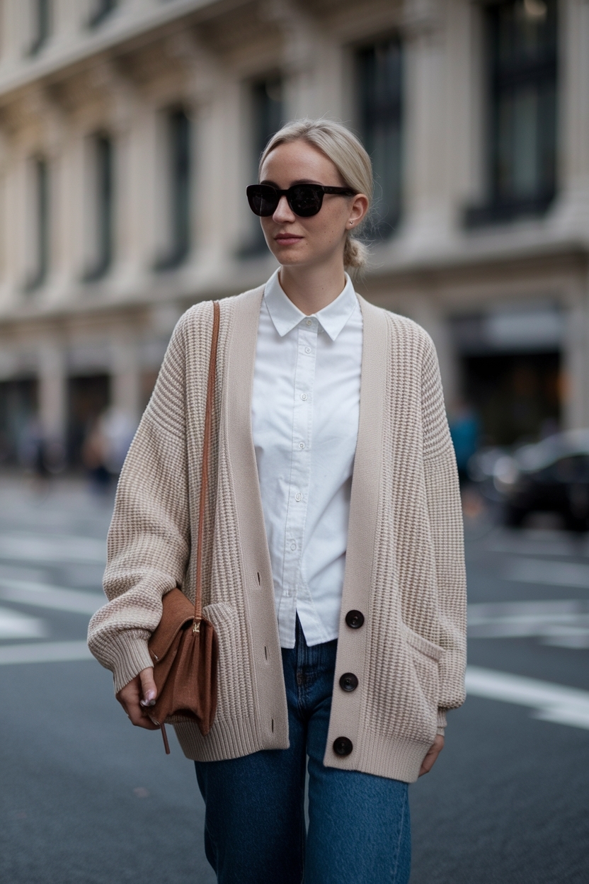 Uniqlo Women Outfit Casual Cardigan for Relaxed Days outfit idea