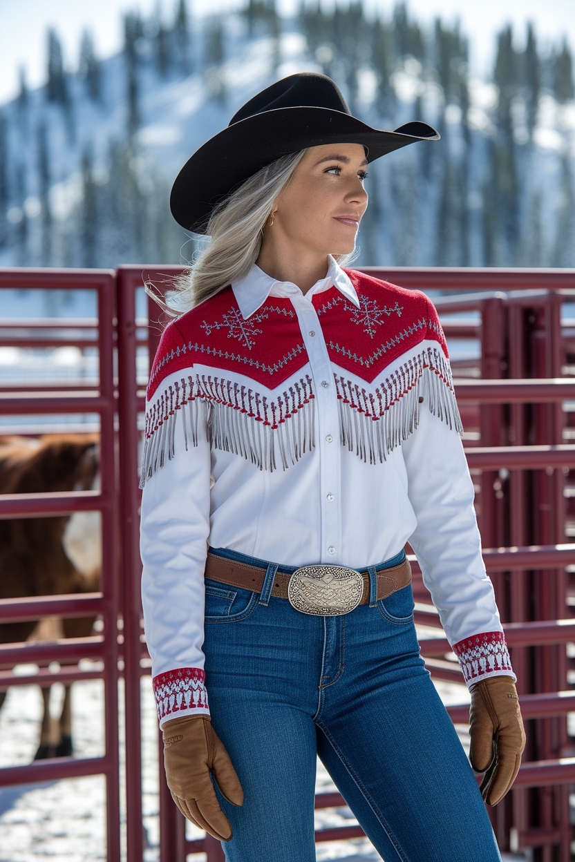 Winter Rodeo Outfits for Women: Stay Warm and Chic outfit idea