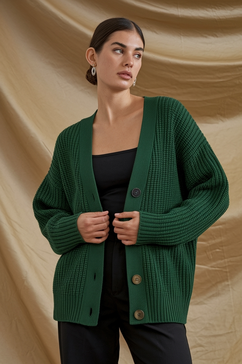 Fashionable Women Button Up Cardigan Outfit for Chic Style outfit idea